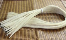 5 hanks violin viola cello Mongolia natural white bow hair horse tail 80-85cm