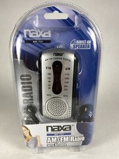 New NAXA Portable AM/FM Mini Pocket Radio with Built-In Speaker Battery Operated