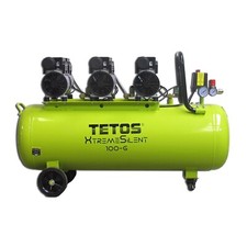 TETOS Flüsterkompressor Leise Druckluft Kompressor TXS100-6 100L 8bar 2,2kW