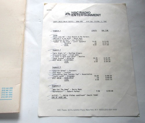 Soupy Sales Moldy Oldies 3 X LP Jan/Feb 1987 NBC Radio Elton John Elvis Presley - Picture 3 of 5