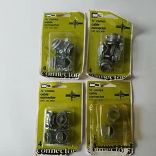 3 Gampak Romex Cable Connector No.8051 3/8" Metal 4 Pack