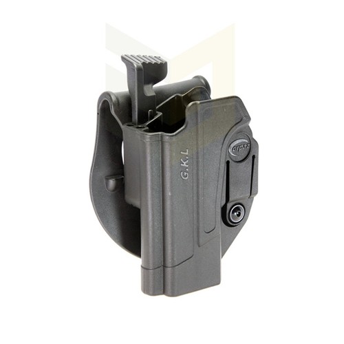 Orpaz Thumb Release Holster 360 Rotation Paddle&Belt Glock 17,19,22,23,25,31,32 - Picture 4 of 4