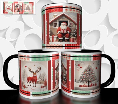 Mug De Noël Personnalisé - Tasse Cadeau Fêtes De Fin D'année, 325 Ml, Blanc