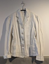 USED ISSEY MIYAKE WHITE PLEATED JACKET GOOD