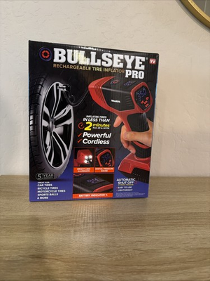 #ad #ad Bullseye Pro Portable Rechargeable Tire Inflator With Digital Pressure Gauge $57.90