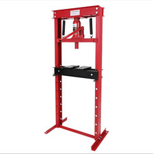 Ga.rvee 12 Ton Hydraulic Shop Press H-frame Adjustable Height Press Plates