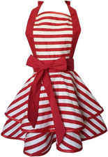 Lovely Handmade Cotton Retro Aprons for Women Girls Cake Kitchen Cook Apron for