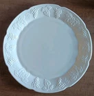 Vintage Indiana Glass Colony Harvest Grape Pattern White Milkglass Platter 14"