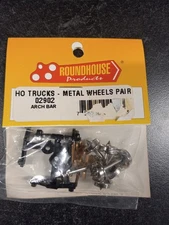 Roundhouse MDC 02902 HO Arch Bar Trucks With Metal Wheels 