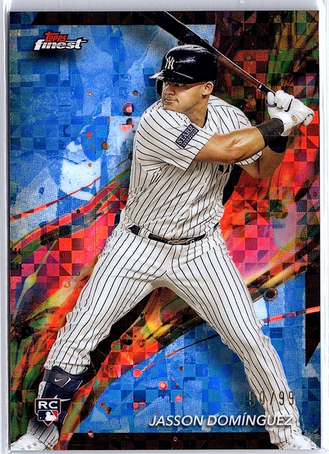 2024 Topps Finest # 83 Jasson Dominguez Xfractor RC blue 50/99