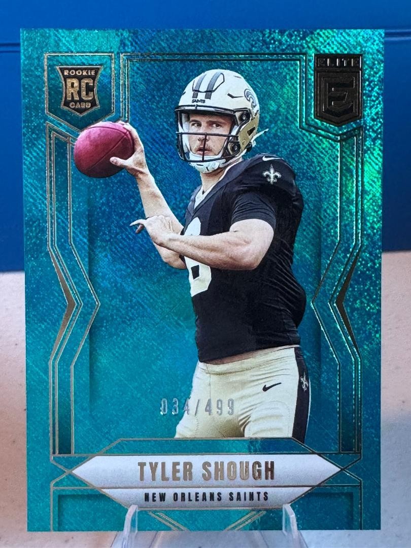 2025 Panini Donruss Elite Tyler Shough #178 Teal Matrix /499 Rookie - Saints
