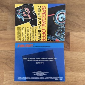 Spy Hunter Nintendo NES Foldable Promo Poster Insert & Instruction Manual Nice!