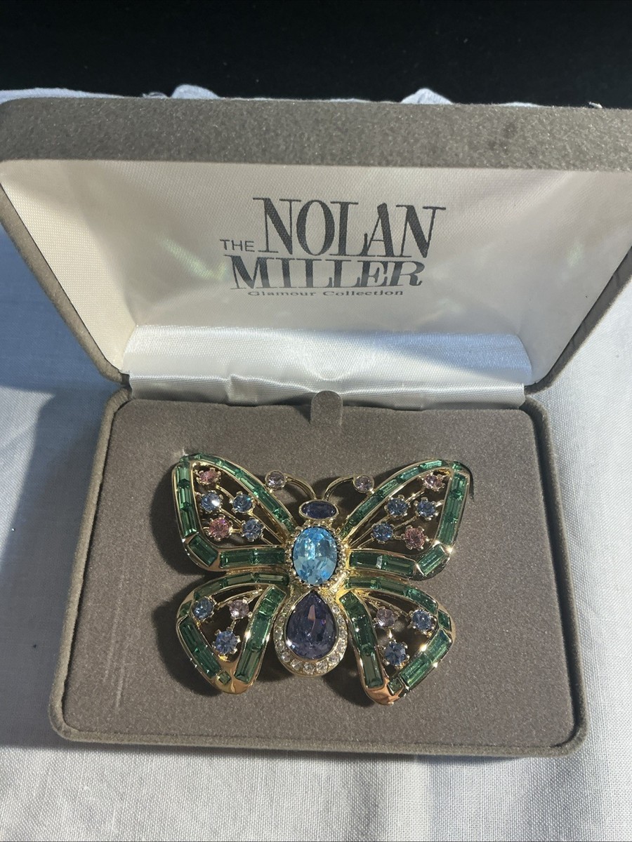 QVC Nolan Miller Secret Garden Butterfly Pin Brooch Crystal