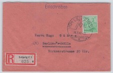 All. Bes. Nr. 984 EF auf R-Brief LEIPZIG 9.3.47 nach BERLIN-NEUK&Ouml;LLN 310