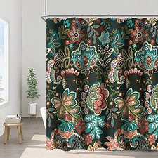 Bohemian Mandala Exotic Floral Shower Curtains 65"W x 72"L (Pack of 1) A#026