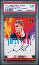 2017 PANINI COURT KINGS FRESH PAINT AUTOS LAURI MARKKANEN 147/200 PSA 9 AUTO