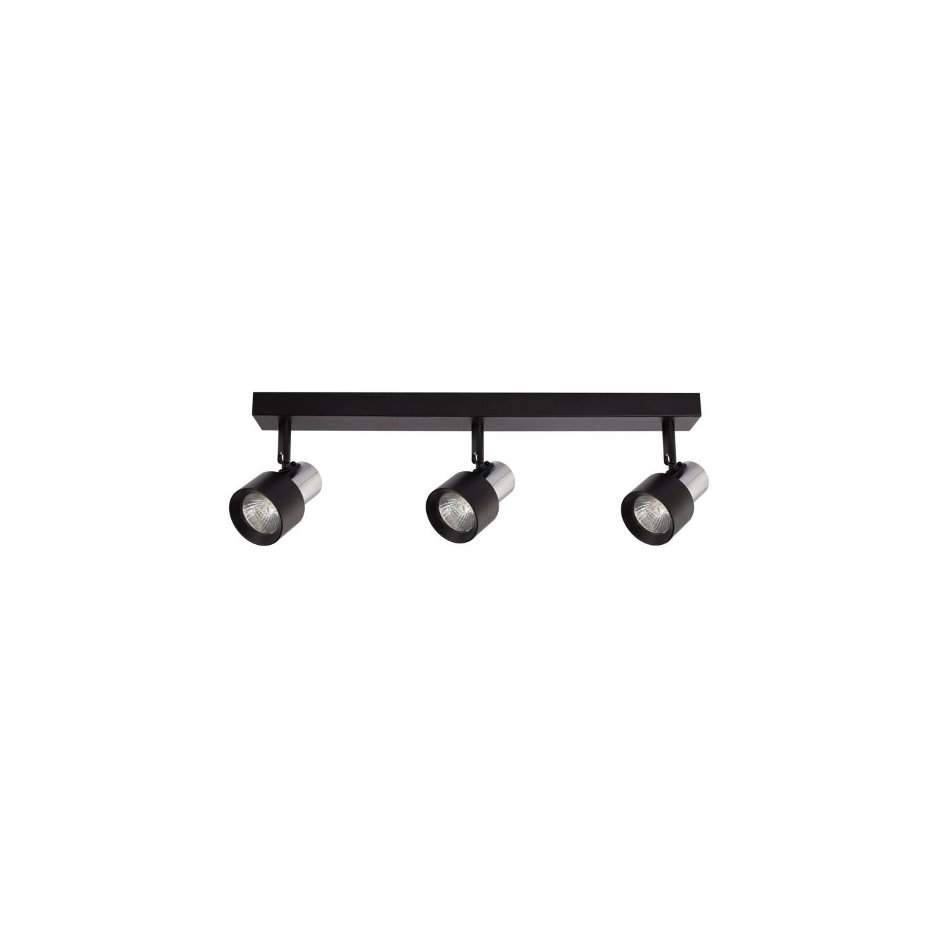 Cino 3xGU10 Ceiling Light Black + Chrome ML9949