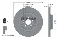 2Er Set Bremsscheiben Textar 92307005 MERCEDES-BENZ 1674238900 167423890007