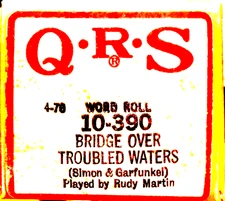 QRS Word Simon & Garfunkel BRIDGE OVER TROUBLED WATER 10-390 Player Piano Roll