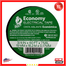 Brand Economy Electrical Tape, 3/4-Inch by 60 Feet, Single Roll, Black 282289 