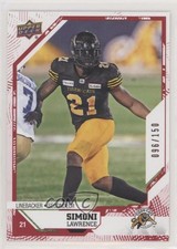 2019 Upper Deck CFL Red 96/150 Simoni Lawrence #66 o1h