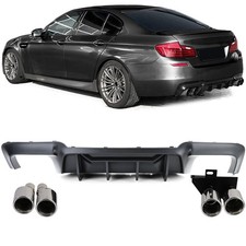 Umbau Heckdiffusor + Endrohre Chrom f�r 5er BMW F10 F11 520 523 525 528 530