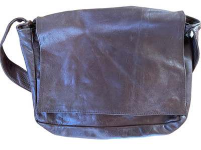 Women Brown Leather Messenger Bag /Shoulder  Bag /Briefcase#