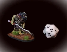 dungeons and dragons vintage 25mm pro painted RAL PARTHA, ogre with great sword