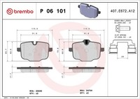 Brembo Bremsbelagsatz, Scheibenbremse Hinterachse U.A. FüR Alpina, BMW