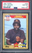 1987 Topps #599 Tony Gwynn All-Star PSA 10 HOF Baseball Card (1463)