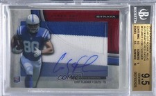 2012 Topps Strata Red 30/30 Coby Fleener BGS 9.5 GEM MINT Patch Auto 0s3
