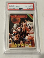 JAMAAL KEITH WILKES SIGNED 1975/76 TOPPS ROOKIE PSA DNA AUTHENTIC AUTOGRAPH AUTO