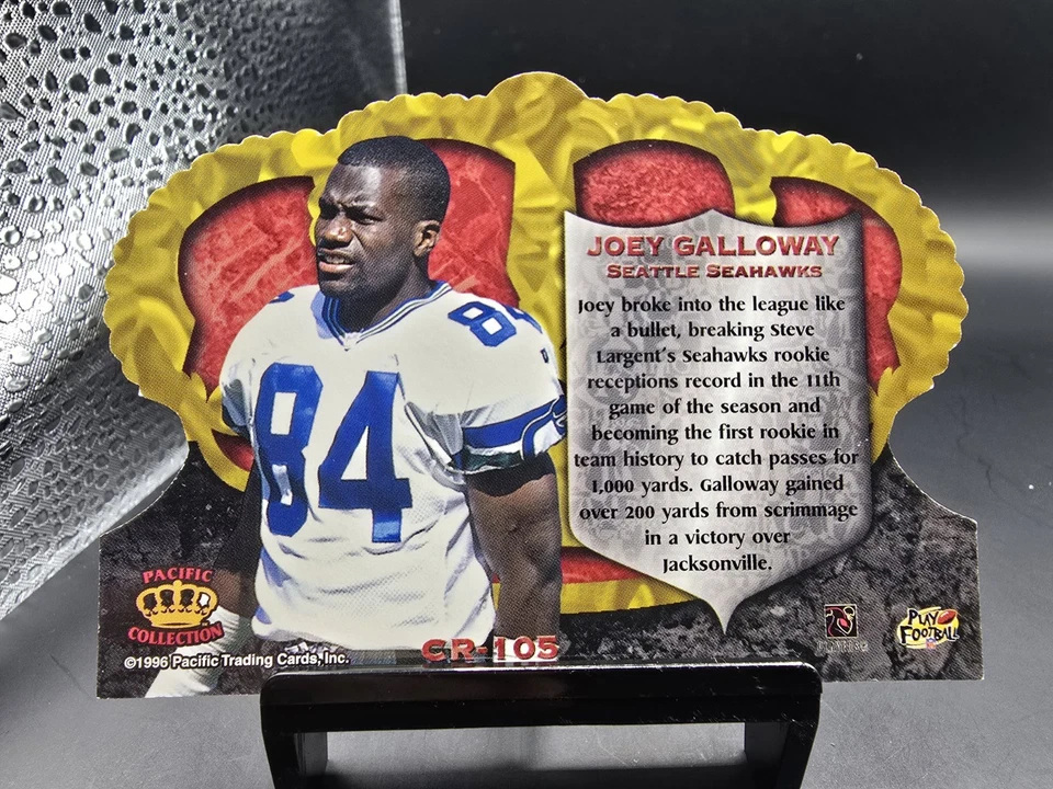1996 Pacific Crown Royale Joey Galloway #CR-105 - Seattle Seahawks  - Image 2 of 2