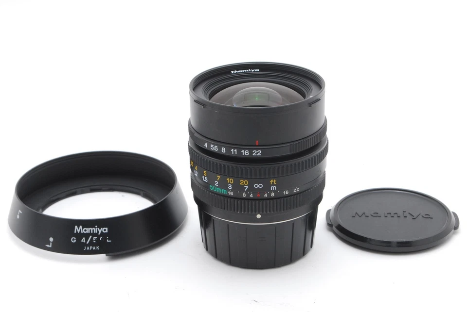 🎦[Exc+5 w/Hood] Mamiya G 50mm f4 L Wide Angle Lens For New 6 Six MF From JAPAN - Image 4 of 4