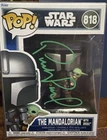 SIGNED PEDRO PASCAL Funko Pop! Vinyl: Star Wars - The Mandalorian #818 With COA