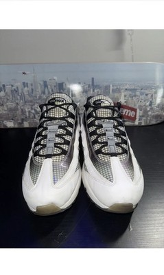 Nike Air Max 95 LV8 Grid Men's Size 13 White Black Blue Gaze Shoe AO2450-100