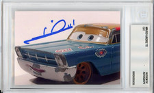 MARIO ANDRETTI DISNEY CARS MOVIE SIGNED PHOTO PICTURE AUTOGRAPH BECKETT BAS COA