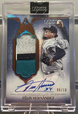 2025 Dynasty Felix Hernandez Dynastic Data Bronze Patch Auto 06/10 