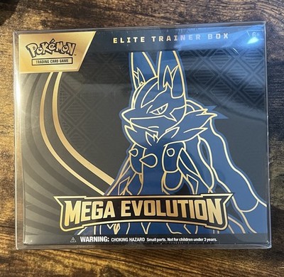 Pokemon TCG Mega Evolution Factory Sealed Lucario ETB Elite Trainer Box w/case