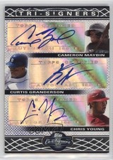 2008 Topps Co-Signers Tri-Signers Cameron Maybin Curtis Granderson Auto nd3