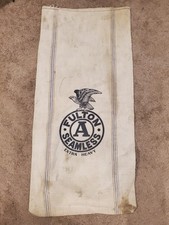Vintage Fulton A Seamless Extra Heavy Feed Grain Sack Eagle Logo - J
