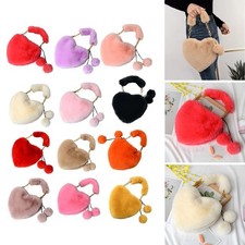 Kunstpelz Handtasche Damen Pelzige Herzförmige Weiche Achseltasche