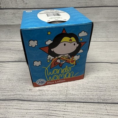 Justice League Puffs Facial Tissue Box 48 2-Ply 2018 DC Comics NEW Wonder Woman
