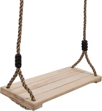 Hey! Play! Wooden Tree Swing for Kids & Adults Outdoor Rope 80-SA-062 NEW