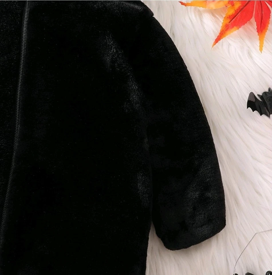 Bebé (18-24 Meses) Animal Gato Negro Disfraz Halloween Cremallera Foto 4 de 4