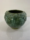 Vintage Brush McCoy Art Pottery Green Blended Onyx Holly Berry Vase Planter