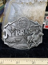 Vintage Siskiyou 1986 State Of Nebraska NE Commemorative Limited Belt Buckle