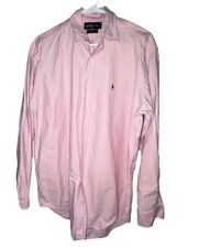Ralph Lauren Yarmouth Oxford Shirt Mens 15.5 Pink Classic Fit Pony Logo