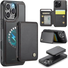 Wallet Case for Iphone 16 Pro Max Compatible with Magsafe for Men Women, Detacha