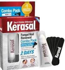 Kerasal Fungal Nail Renewal and 5 Heavy Duty Nail Files, 0.33 fl oz NEW